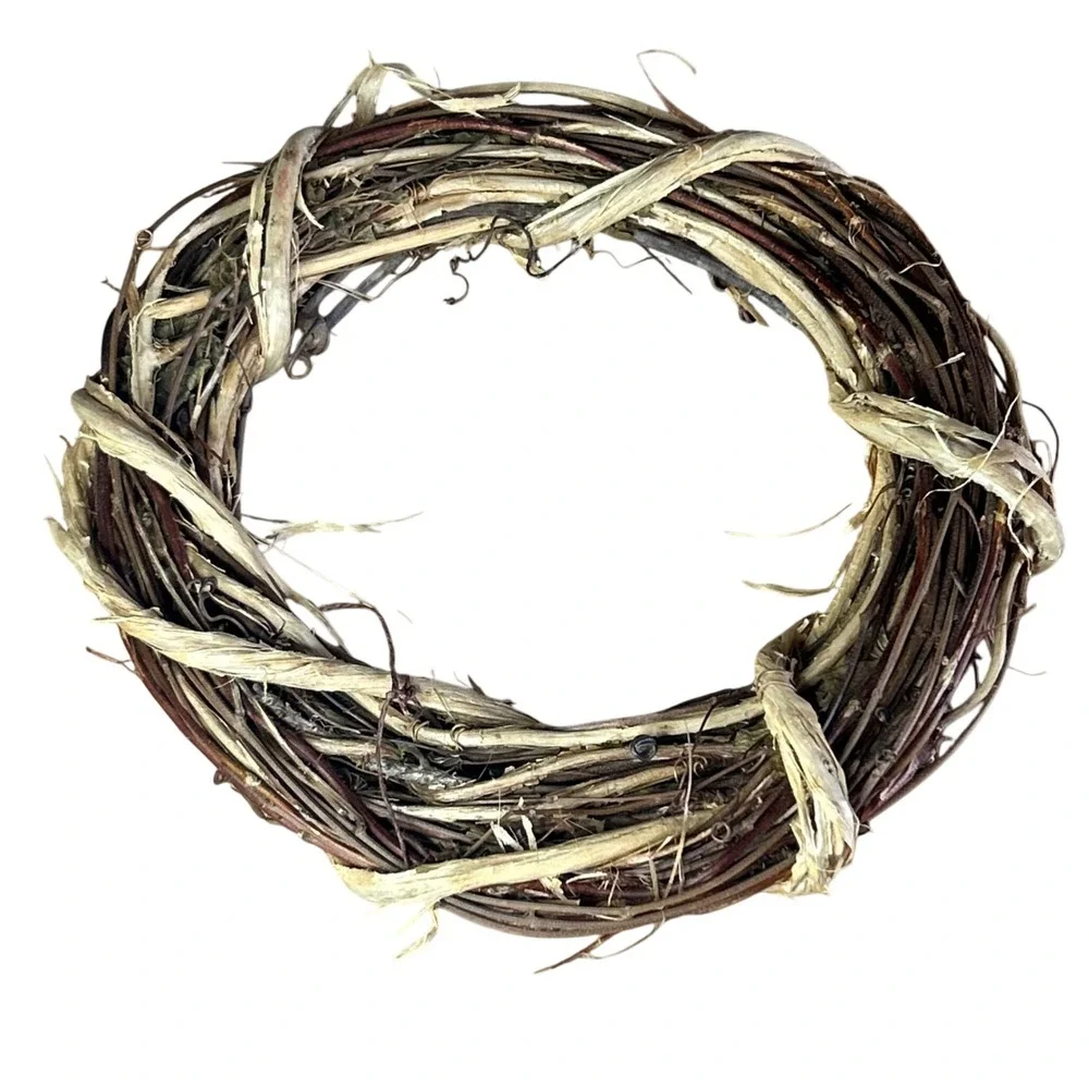 Rustic Twig Grapevine‎ Wreath Natural Branch Farmhouse Woodland Decor